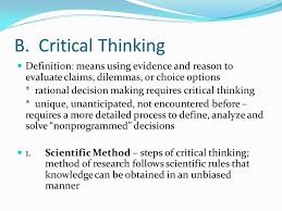 Index of  success critical thinking