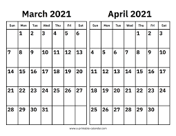 Our april 2021 calendar are free to use and this april 2021 calendar can be printed on an a4 size paper. March And April 2021 Calendar