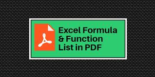 pdf 400 excel formulas list excel