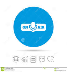 On Air Sign Icon Live Stream Symbol Stock Vector