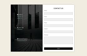 contact us page design in html code