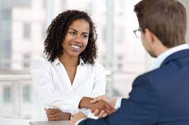 Smiling African Hr Manager Handshake Hire Candidate At Job Inter - R2R  Marketing