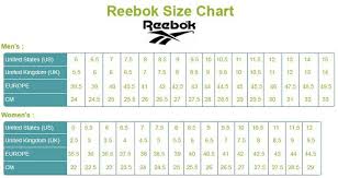 50 Reebok Size Chart Japan Achat Www Aimspireworld Com