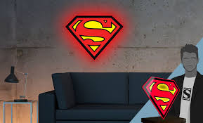 Superman Led Logo Wall Light Sideshow