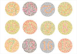 Ishihara Test Color Blindness Disease Stock Vector