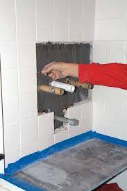 replacing tile around a shower valve