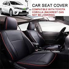 Toyota corolla 2014, kryptek™ neosupreme tactical camo custom seat covers by coverking®. Buy Maomaoqueenss Car Seat Cover Compatible With Toyota Corolla Backrest Can Not Be Lowered 2014 2019 Customized Fully Enclosed Reserve Airbag Port Leather Environmental Black Red Standard 2018 Online In Lebanon B0819pbmym
