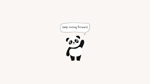 waving panda cute pc wallpaper