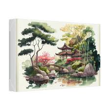 Japanese Zen Garden Landscape Canvas