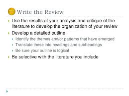 literature review outline wiki