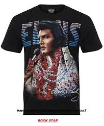 Details About New Unisex Elvis Presley Rock Star T Shirt Both Side Print Sparkle Design