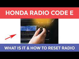 reset the honda accord radio code error