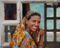 smiling people in Jaipur