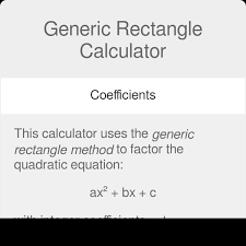 Generic Rectangle Calculator