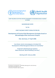 Pdf Joint Fao Who Activities On Risk Assessment Of