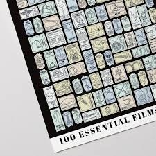 100 Essential Films Scratch Off Chart Of Cinematic