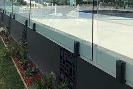 Black Frameless Glass Pool Fencing
