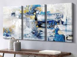 Living Room Decor Canvas Wall Art Blue