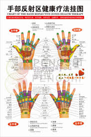Details About Chart Of The Hand Reflective Zones Health Therapy Acupuncture Points