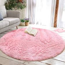 round fluffy soft area rugs for kids