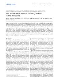 A paper that explains the position of the country regarding to the specific issue that will be the formats for the position paper are: Pdf The Manila Declaration On The Drug Problem In The Philippines