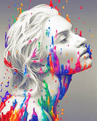 Color Splash White Woman New Paint By