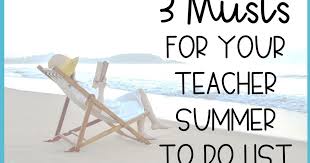 teacher summer to do list