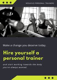Black And Greyscale Photo Personal Trainer Flyer Templates By Canva