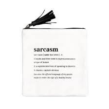 about face sarcasm cosmetic bag lux