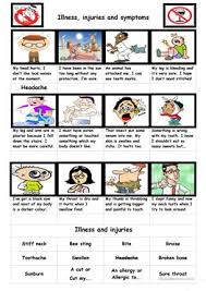 He injured his finger when he was cutting the meat. English Esl Injuries Worksheets Most Downloaded 11 Results