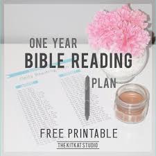 The Kitkat Studio Free Printable One Year Bible Reading Plan