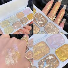 8 colors shimmer eyeshadow palette with