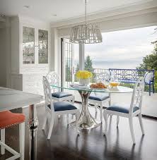 Skip to primary 5mm glass table top; Oval Glass Top Dining Table With Bungalow 5 Loop Chairs Contemporary Dining Room