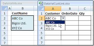 excel drop down list from another workbook
