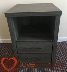 You can also choose from contemporary. Lisbon 2 Drawer 1 Shelf Bedside Cabinet Black Wood Grain