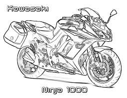motorcycle kawasaki ninja 1000 coloring