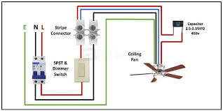 ceiling fan capacitor connection