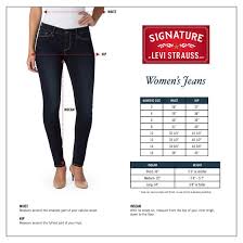 Signature By Levi Strauss Co Womens High Rise Ankle Skinny Cuff Jeans