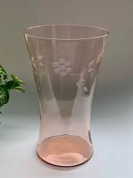 Vintage 10 Pink Depression Glass Optic
