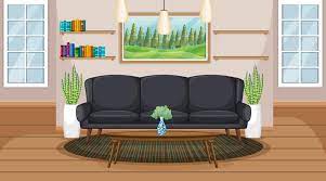 modern living room vector art icons