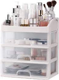 makeup organizer with 3 drawers emapoy