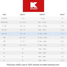 Kmart Size Chart Baby Clothes Size Chart Baby Clothing