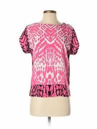 Details About Ruby Rd Women Pink Short Sleeve Blouse Sm Petite