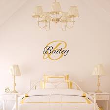 Personalized Name Wall Decals Initial