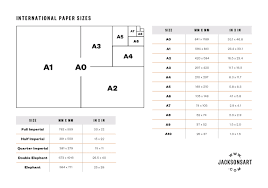 art paper sizes and formats jackson s