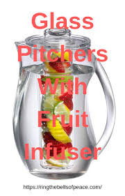 glass pitcher with fruit infuser ring