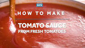 make tomato sauce from fresh tomatoes