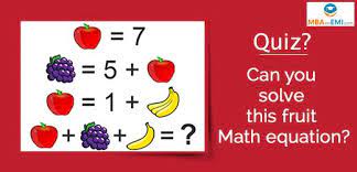 Solve This Fruit Math Equation