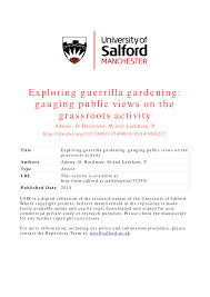 pdf exploring guerrilla gardening