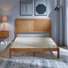 Bikahom Wood Queen Platform Bed With